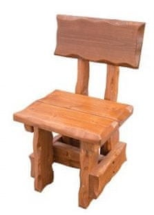 eoshop Záhradná stolička MO265, smrek masív (Farba dreva: Orech + Lak)
